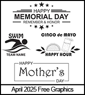 Free Engraving Clipart for April 2025.