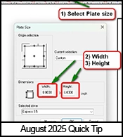 Engraving Quick-tip Braille multiples on precut plastic.